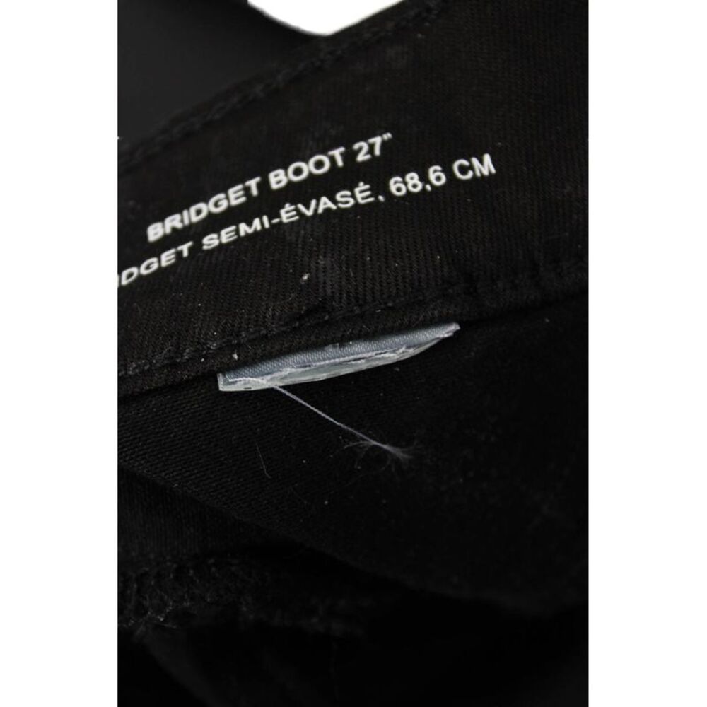 DL1961 Womens Cotton Bridget Boot Slim Fit Zip Fly Denim Jeans Black Size 26 - Picture 4 of 5